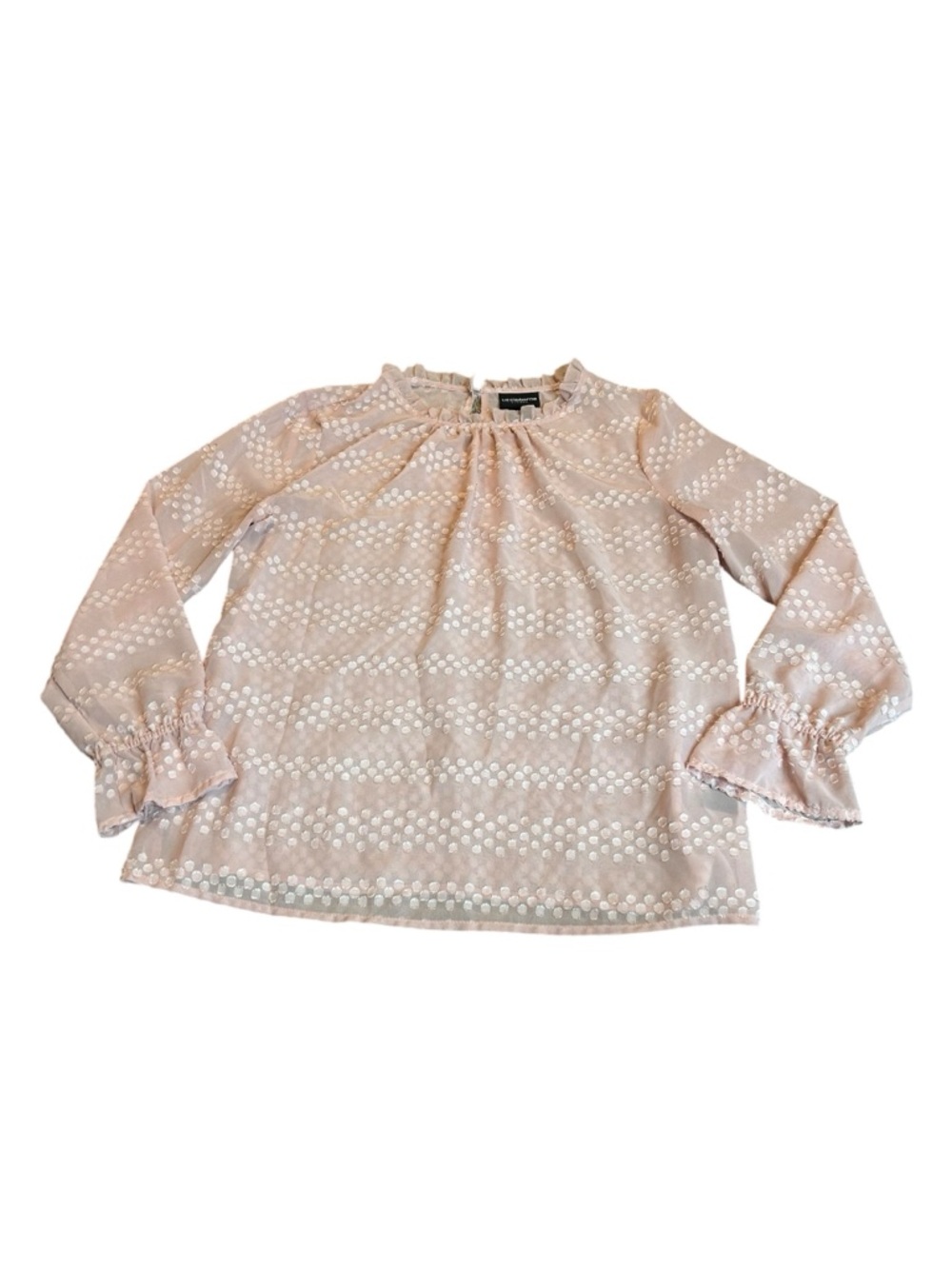 LIZ CLAIBORNE sheer pink blouse